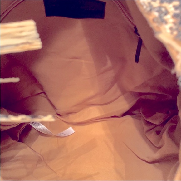 Free People Straw Fringe Pattern Hobo/Tote Handbag - Picture 5 of 5